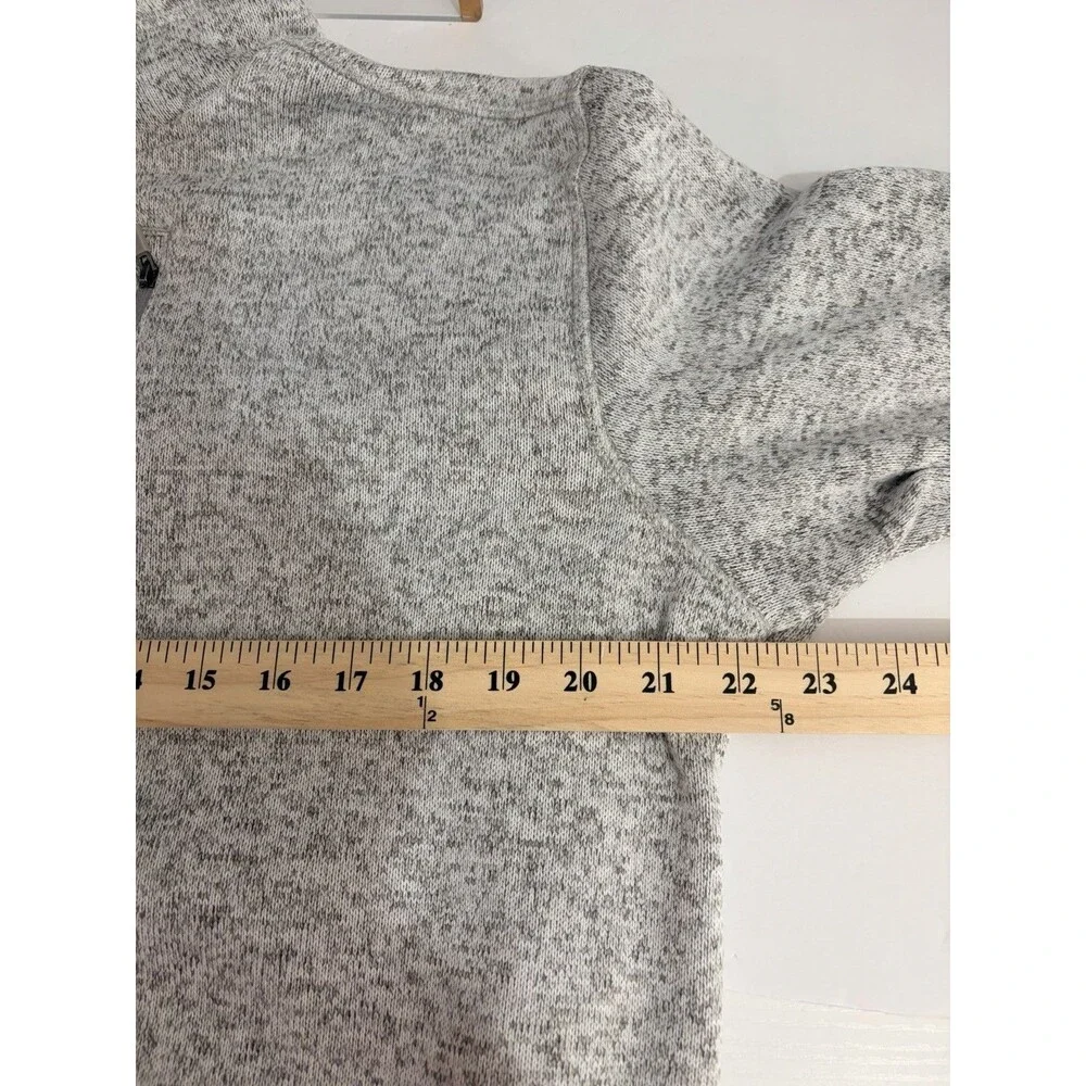 Eddie Bauer Men's Pullover Top Long Sleeve 1/4 Zip Light Gray Heather Size Large